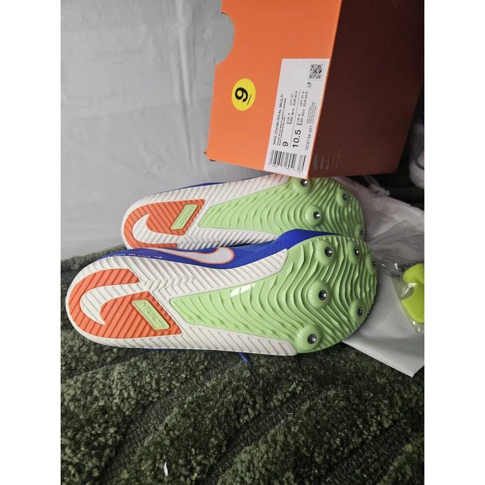 Nike Zoom Rival Multi Track & Field Spikes Men’s 9 Women’s 10.5 Blue DC8749-401